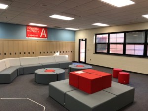 Student Lounge Inside High School, Educational Furniture, Office Furniture